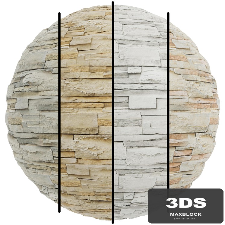 FB761 Natural Stone Wall Sample | 4MAT | 4K | seamless | PBR