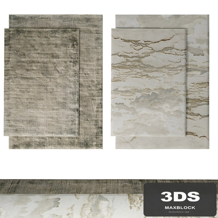 Set of 4 rugs from Luxdeco Blade and Balfour series