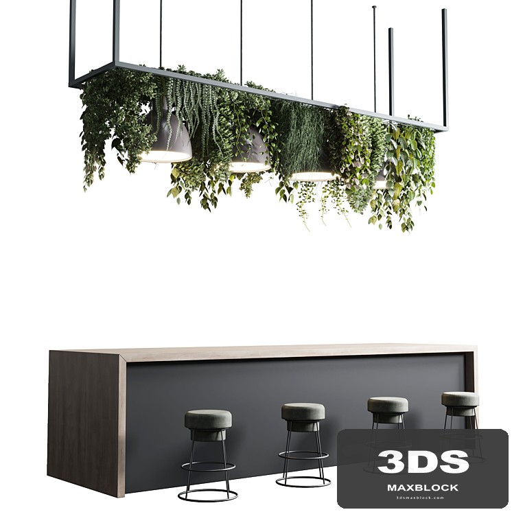 Reception Desk for Restaurant and Caffe set 04