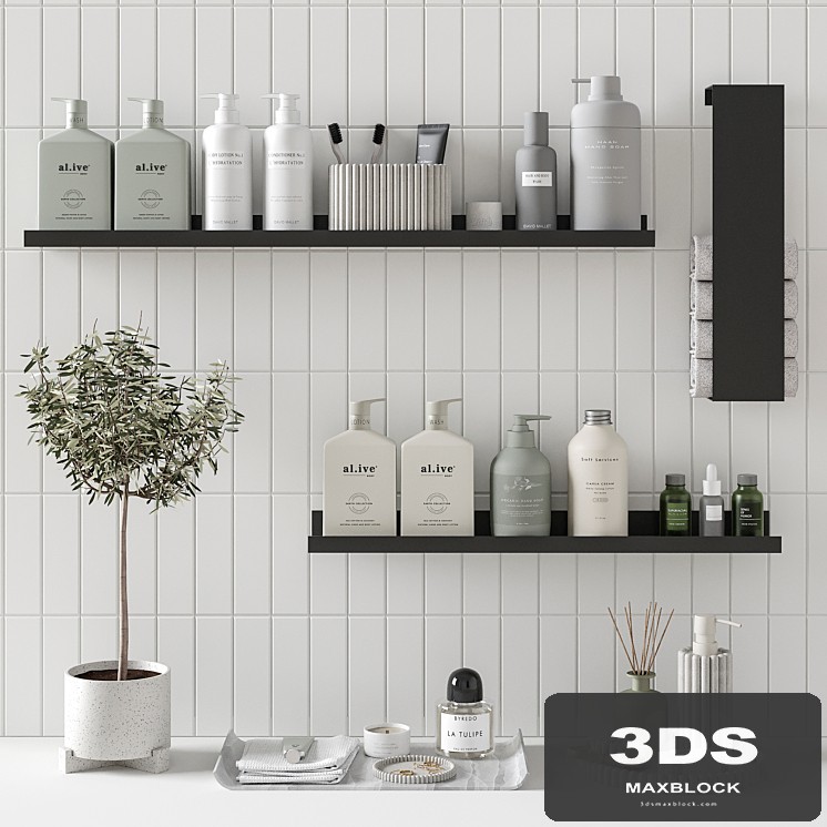 Decorative bathroom set Natural