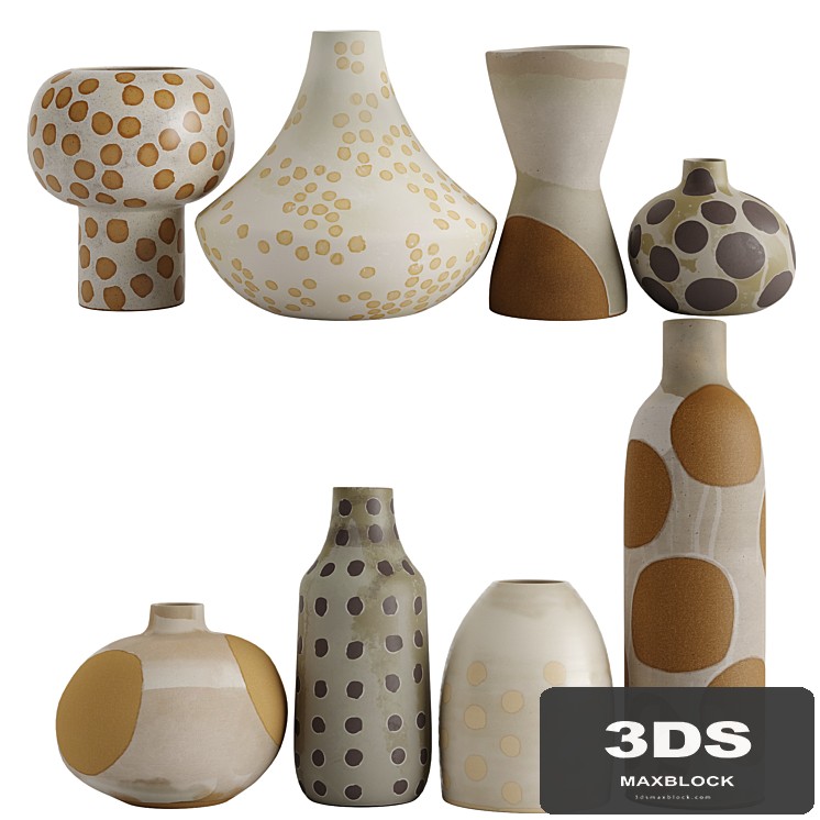 Set decorative vases