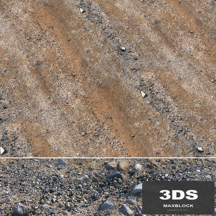 Ground material with stones 04