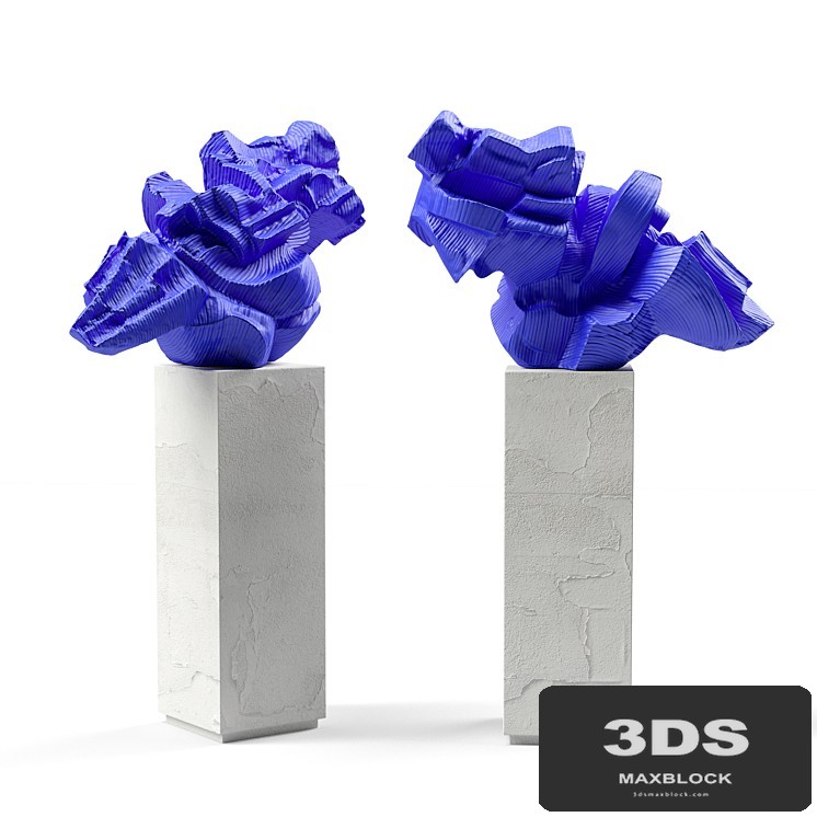 Cubist abstract modern sculpture