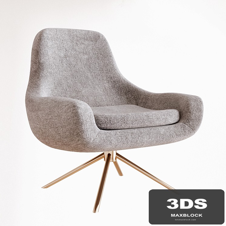 Softline Apricot swivel curved chair