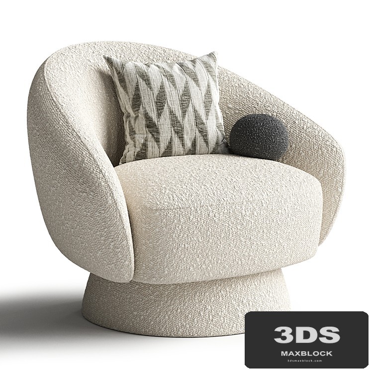 Sillon en tejido boucle Ted