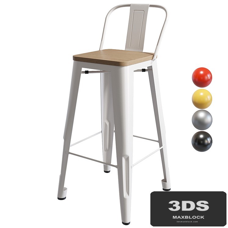 OM Bar stool Tolix with backrest