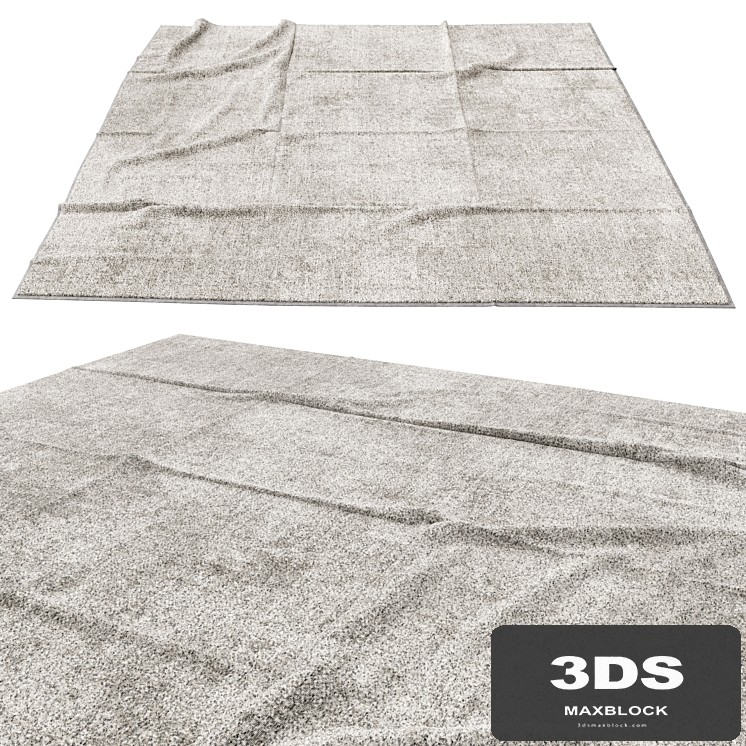 Square rug with folds 2