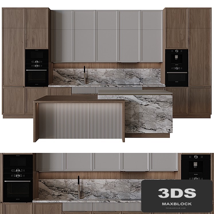 Kitchen in neoclassical style 48