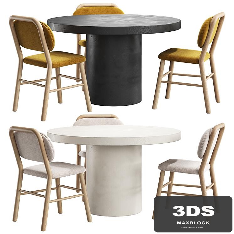 Table with chairs HELDA by KAVE HOME