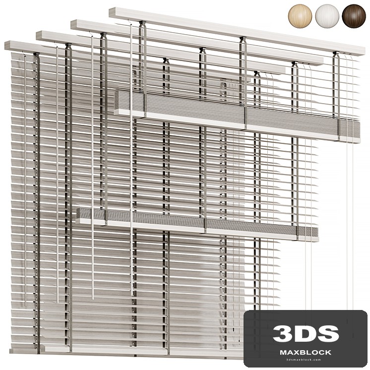 Wooden blinds 03, Folding wooden blinds