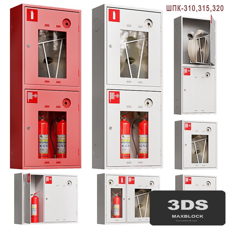 Fire cabinet set