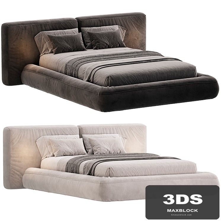 Cullen suede fabric bed