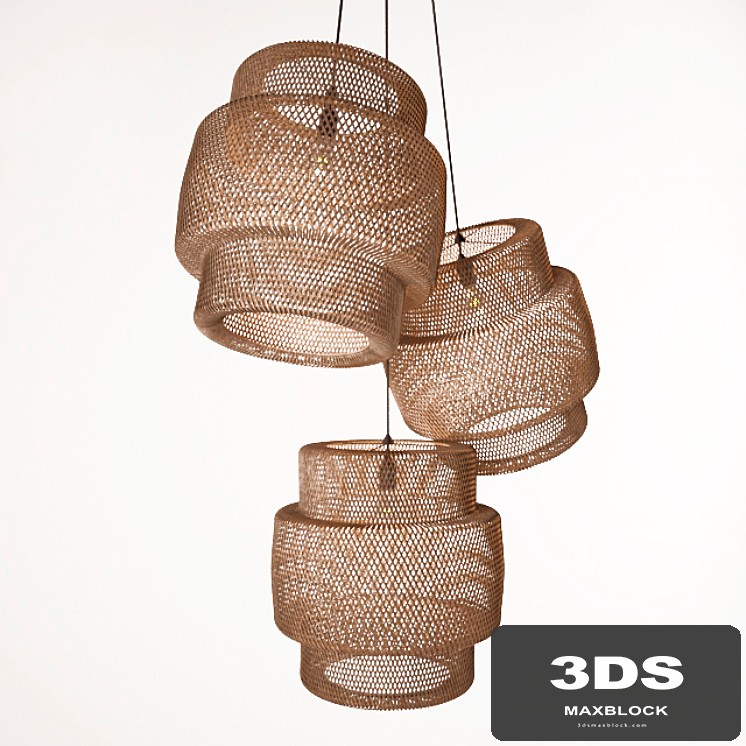 Wicker chandelier