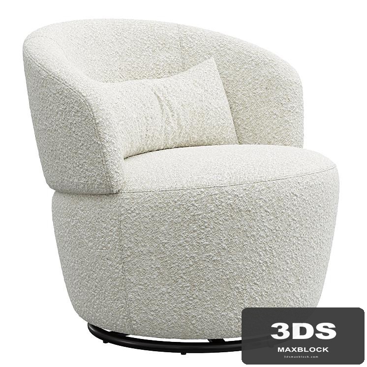 Amber Bouclé Swivel Chair