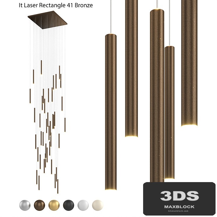 Pendant lamp IT-Laser-rectangle-41-bronze
