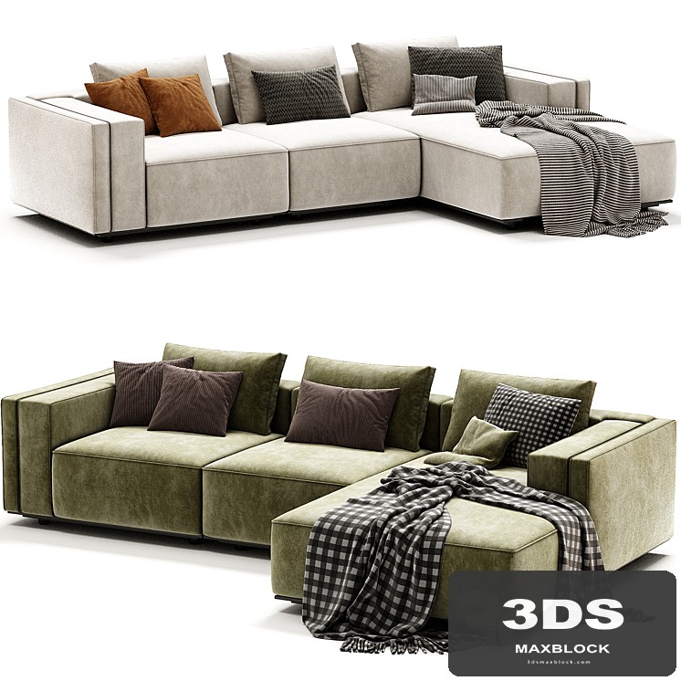 LANDFORM Sofa with chaise longue By Stylish Club