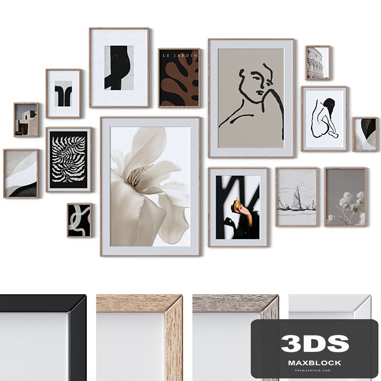 Set of 15 wall paintings 2847