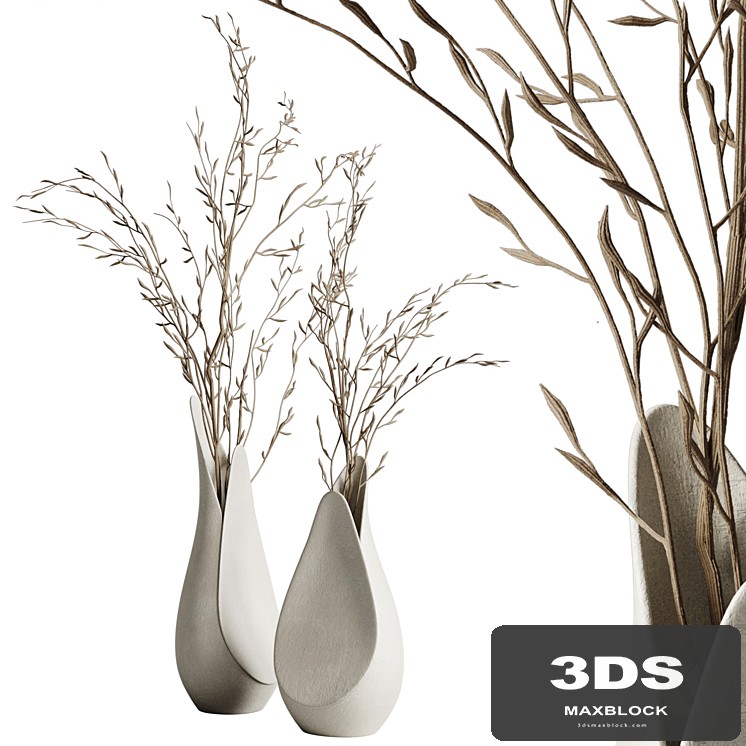 Coals vase from Corner design with branches