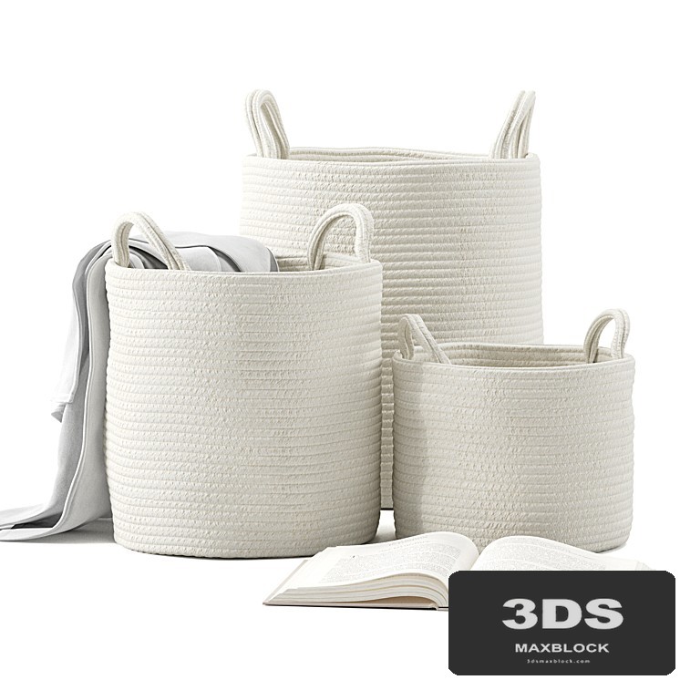 Basket with Handles Set 01 ZARA HOME