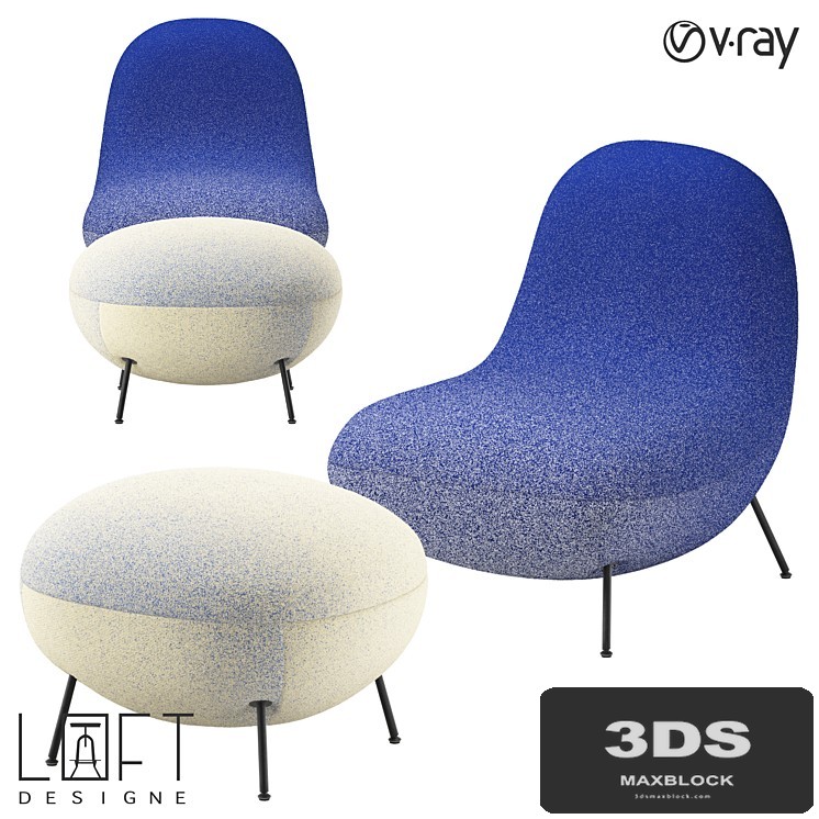 Armchair and pouf LoftDesigne 38167 model