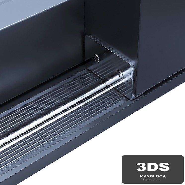 Set of sliding metal windows and doors