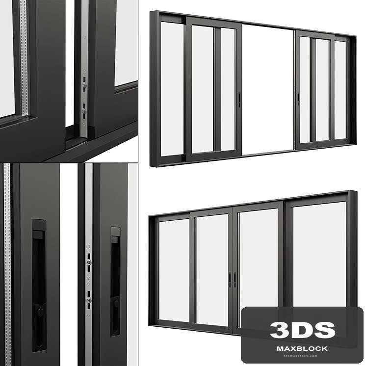 Sliding door windows.