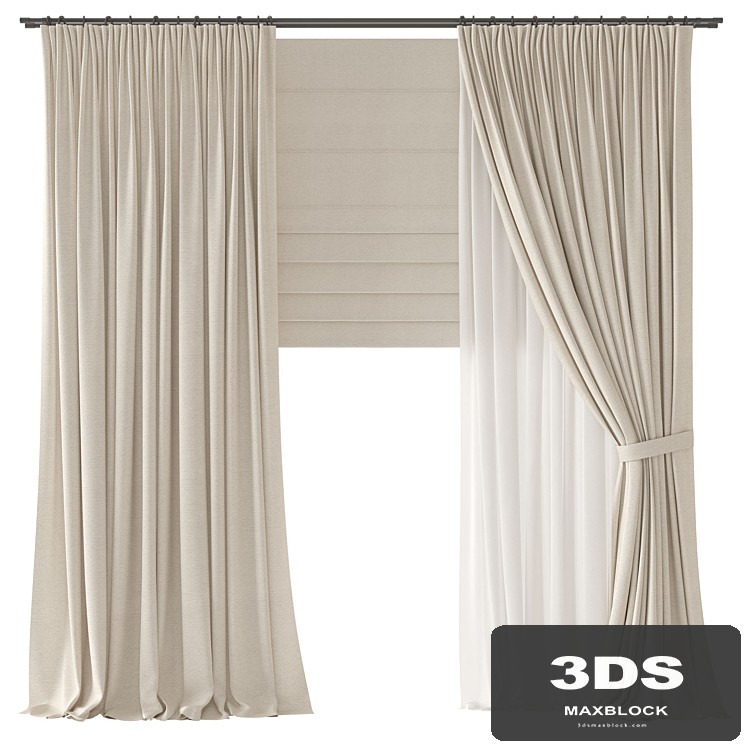 Curtains . Thick linen
