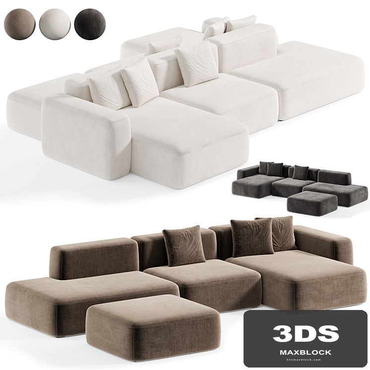 Modular MAGS SOFT 2.5 SEATER Sofa by Hay