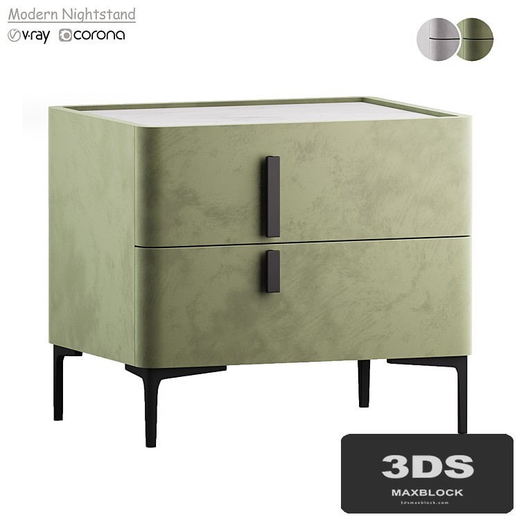 Modern Nightstand with Drawers