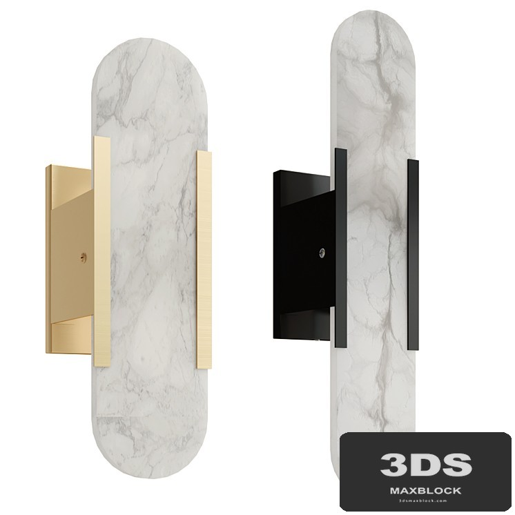 Geometric Harmony Alabaster Wall Lamp