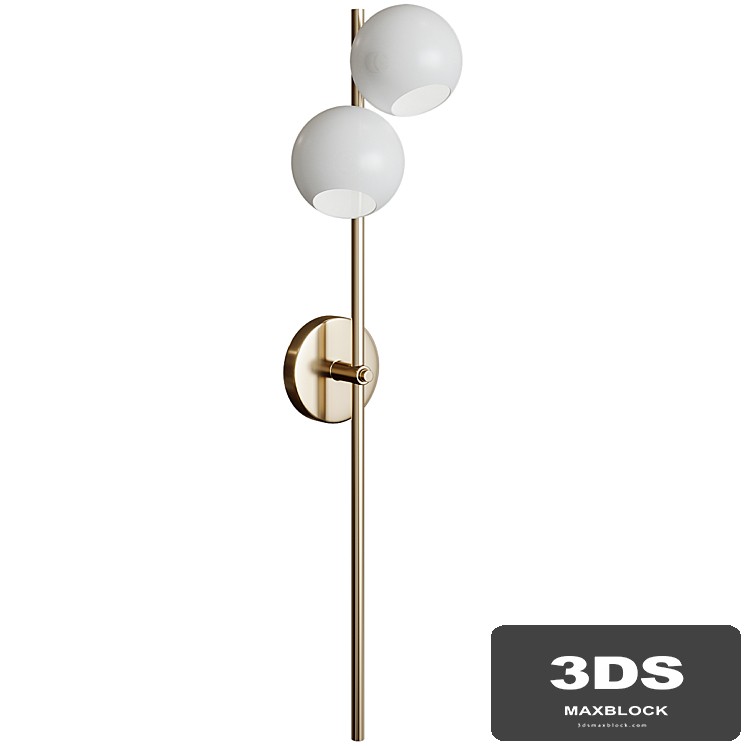 Staggered Glass 2-Light Plug-In Sconce Wall Lamp