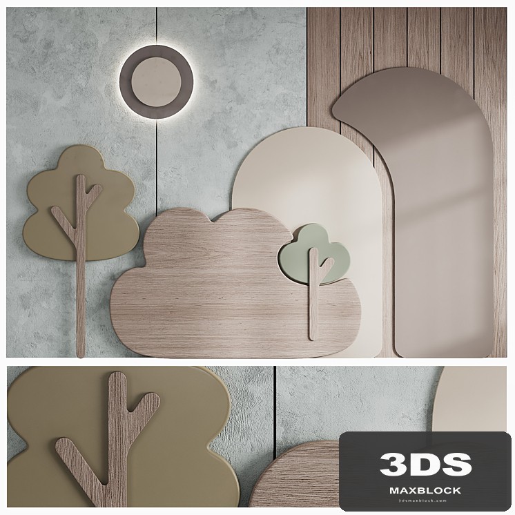 101 Childrens Wall Panel with Headboard