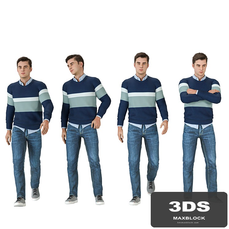 Casual Men 04 Poses