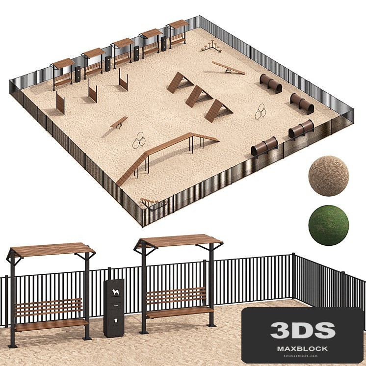 Dog walking area