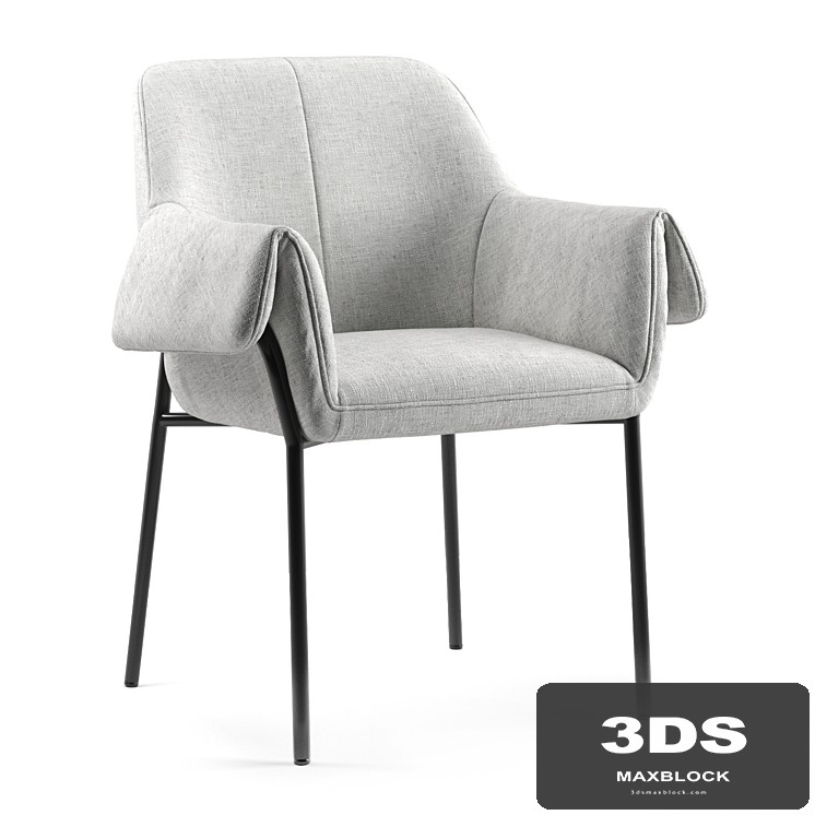 Chair Cruz Textile Light Gray - View 1