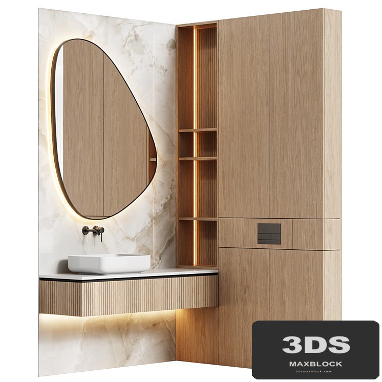 Bathroom furniture 01 in a modern minimalist style