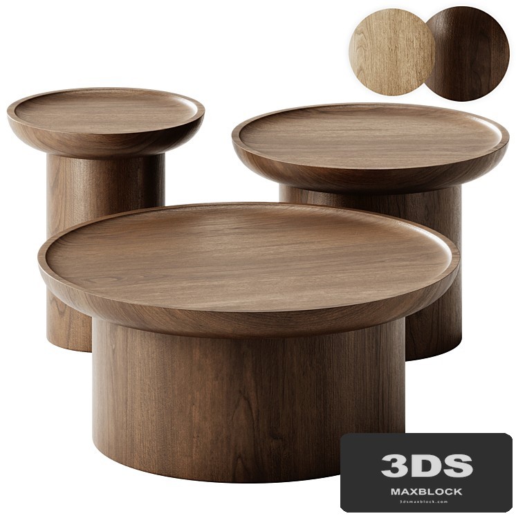 Modern Round Coffee Tables set by Martin and Brockett