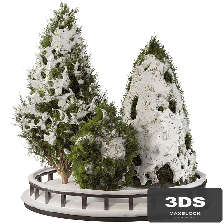 Snow Pine Tree Garden