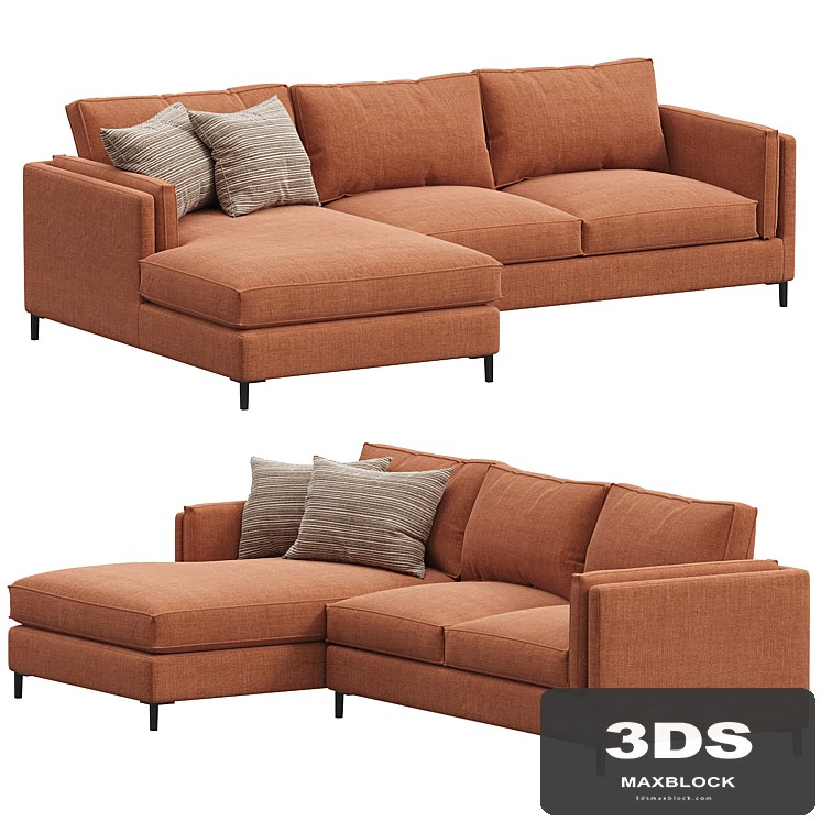 Emery 2 Piece Sectional Sutton Rust