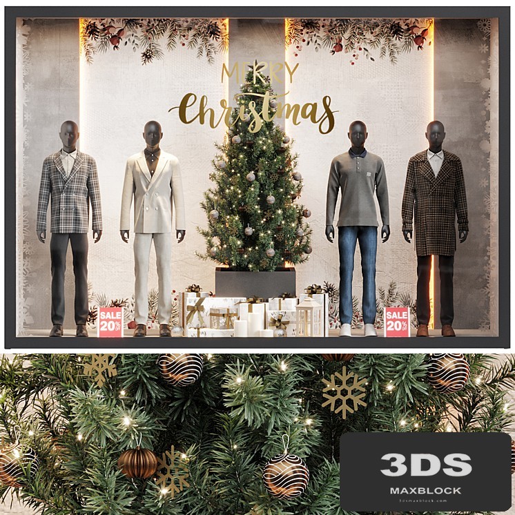 New Year showcase of the clothing shop 02