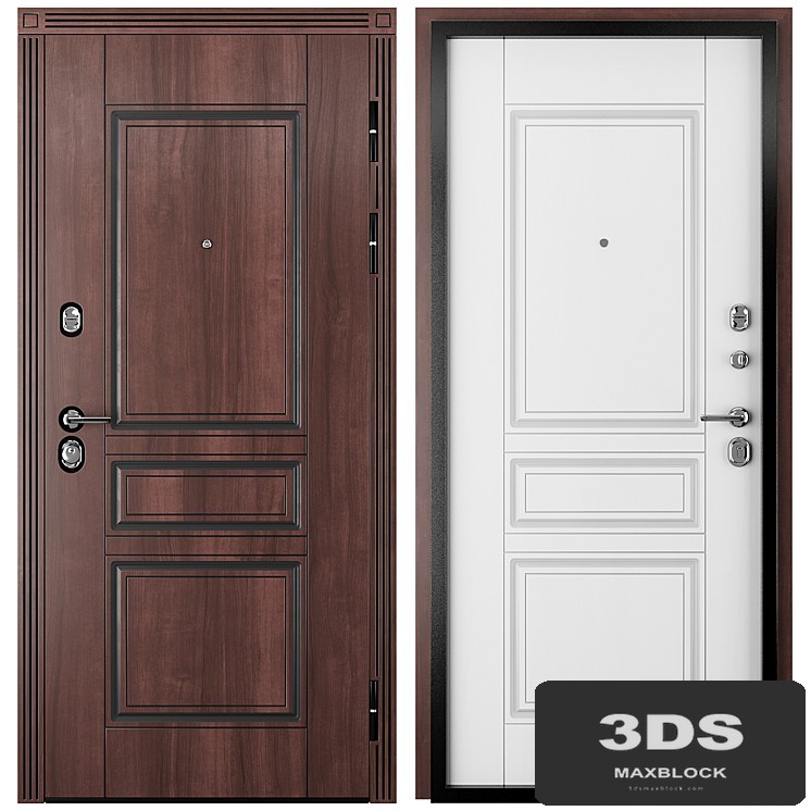 Entrance door staleks Verona V22 Dark Nut Patine