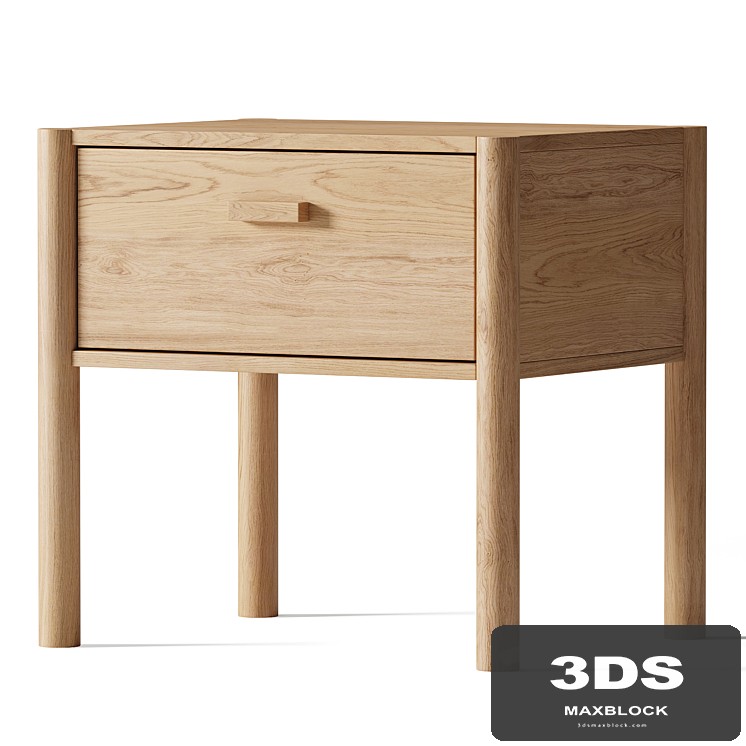 Axel Oak Bedside Table