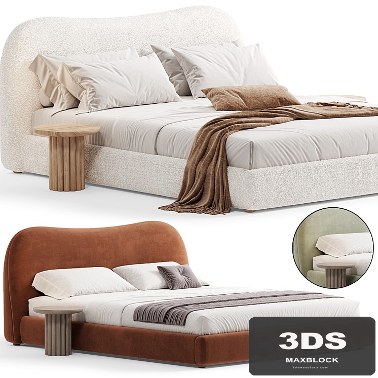 Diana White Bouble Queen Bed By CB2