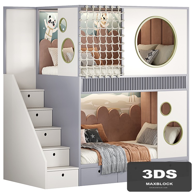 Designer two-level bed Kids room 20