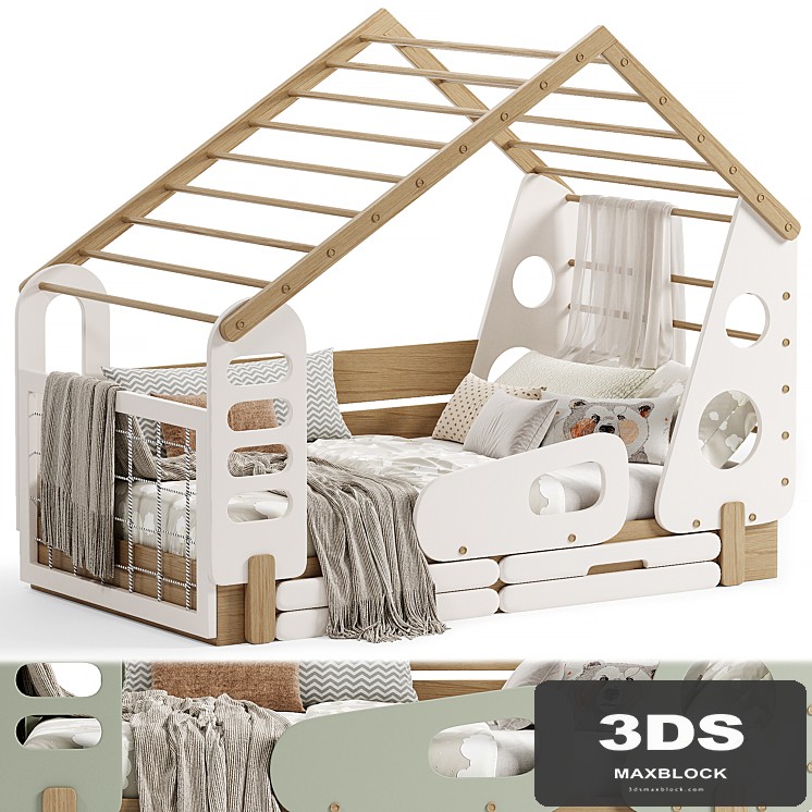 Kids Bed House sport By rozetka