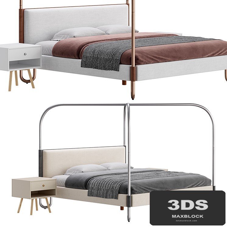 Gracia King Upholstered Canopy bed