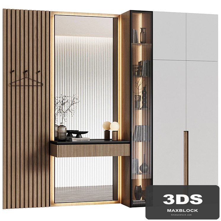 Hallway in a modern minimalist style 15