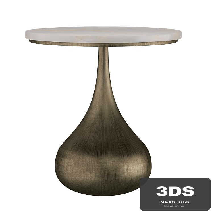 Mateo Side Table Aged Brass