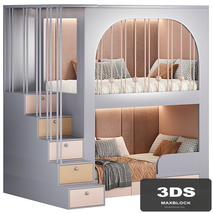 Designer two-level bed Kids room 27