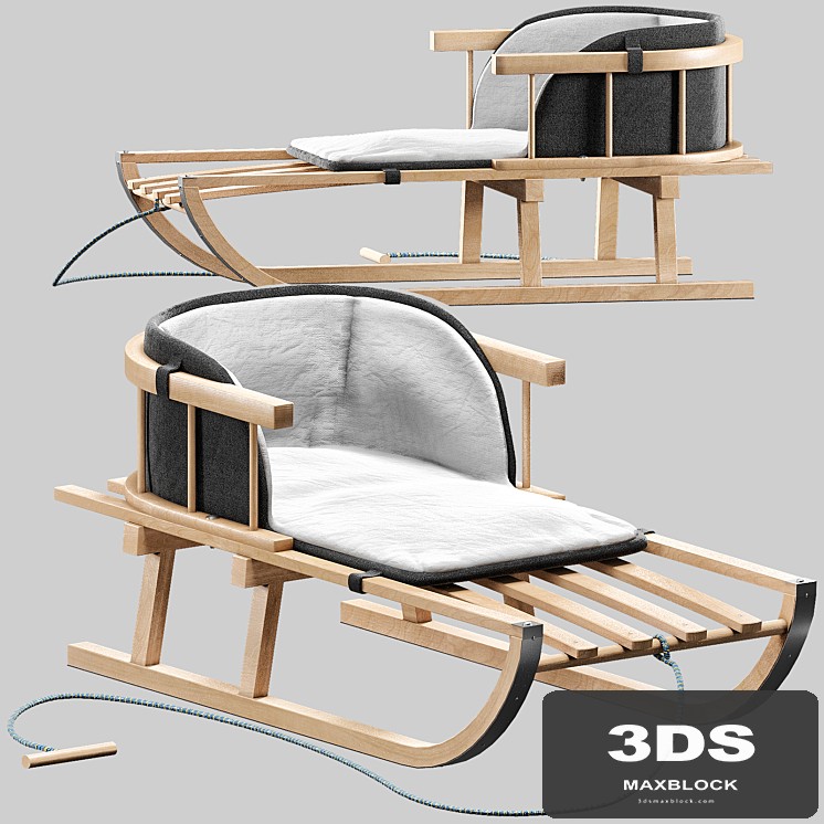 wooden sled